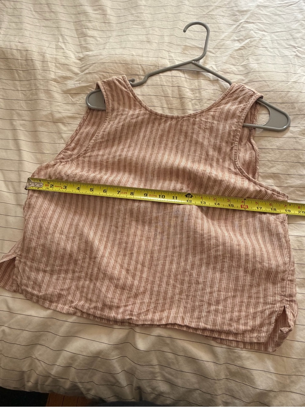 Madewell Tie-Back Scoopneck Top in 100% Linen size M - Picture 6 of 10